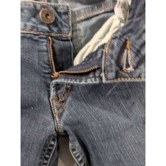 Silver Jeans Womens Size 27 blue Suki Bootcut Thick Stitch Faded Whiskers Boho - Picture 11 of 14